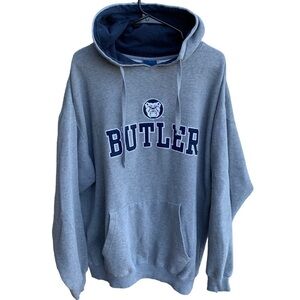 Vintage Butler Bulldogs Hoodie Sweatshirt Embroidered Size XXL